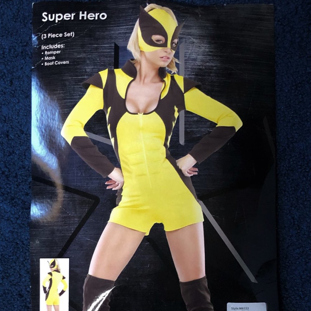 Spirit Yellow and Brown Super Hero Romper Costume